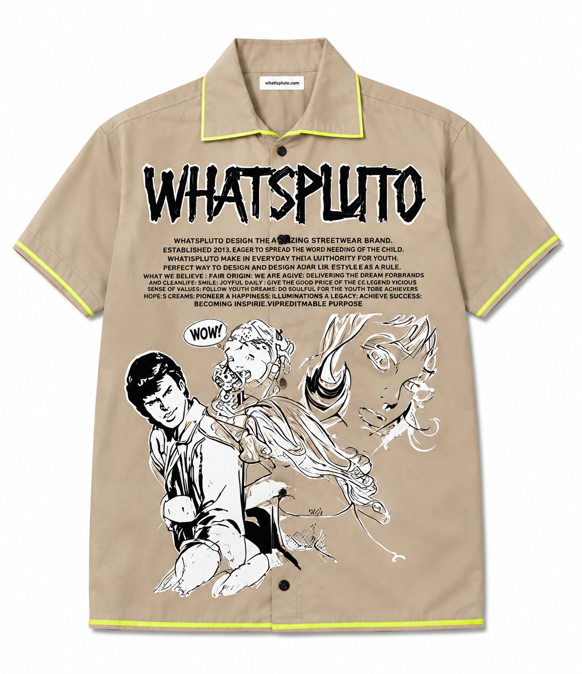 “PALISADES” DTE Comic Twill Khaki Top
