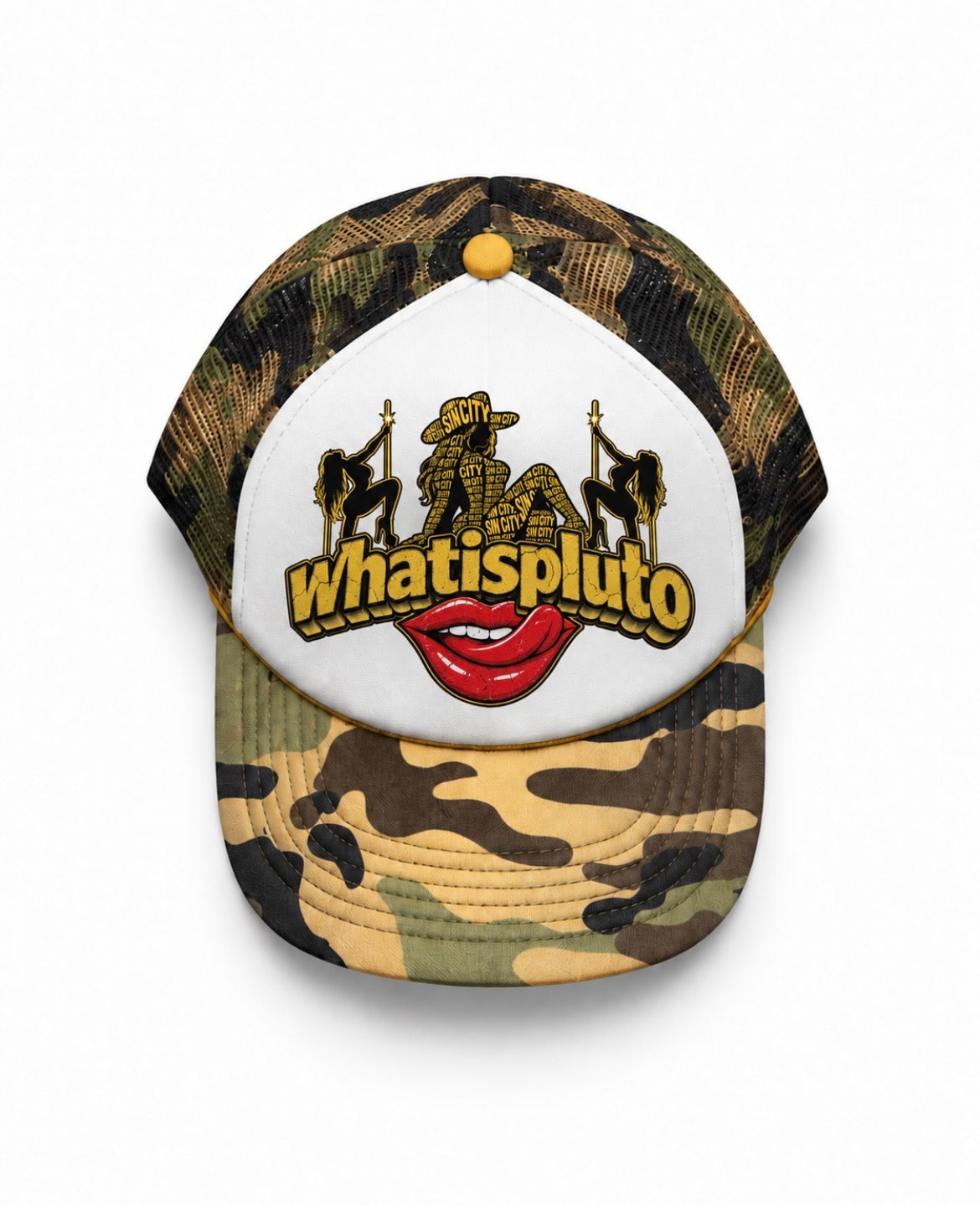 “On The Run” Printed Camo Trucker Hat
