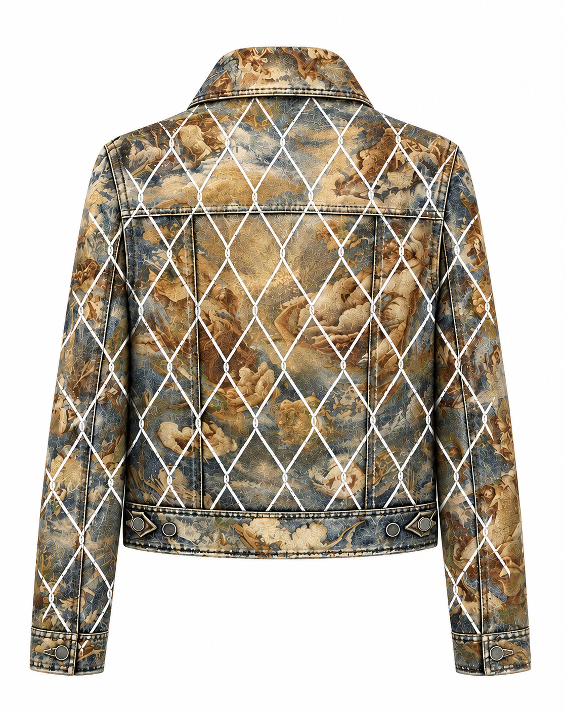 “Concrete Jungle” Printed Denim Jacket