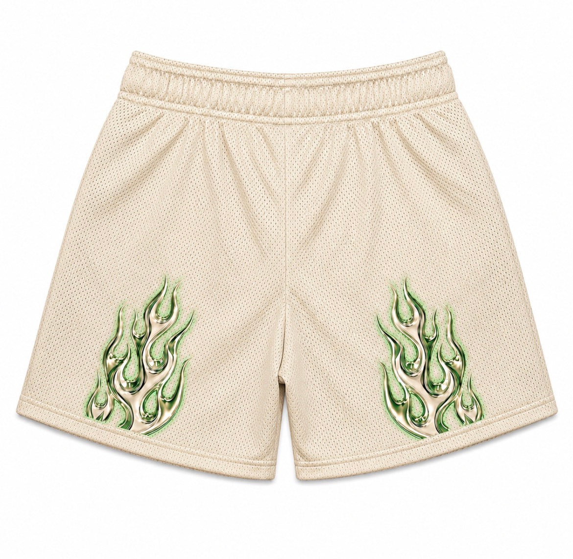 “Chrome Flame” Unisex Mesh Short