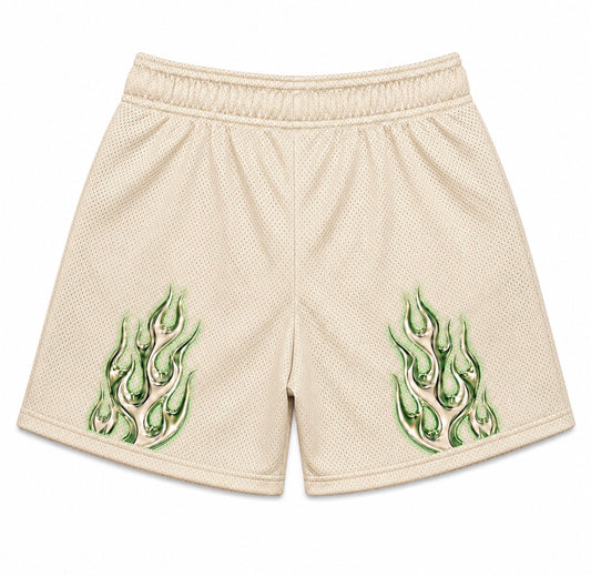 “Chrome Flame” Unisex Mesh Short