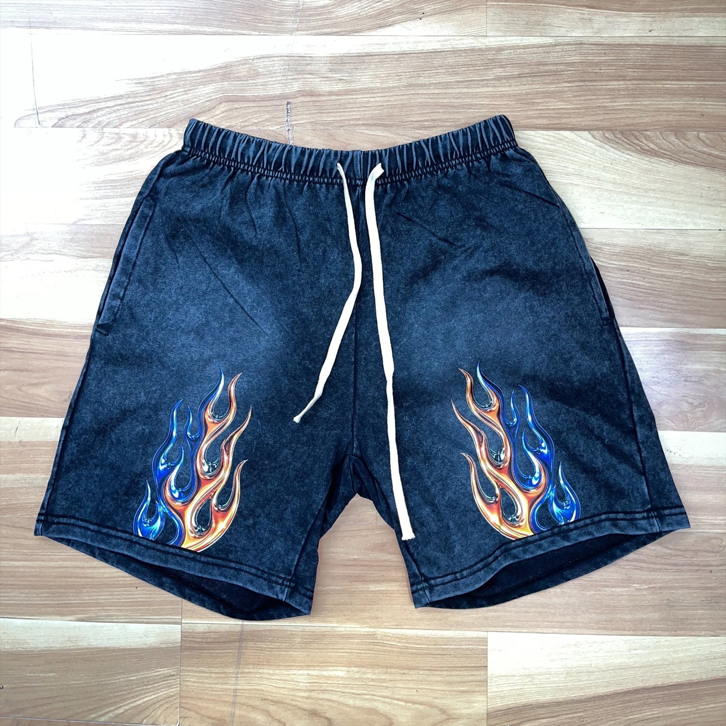 “Chrome Flame” Distressed Vtg Dye Short