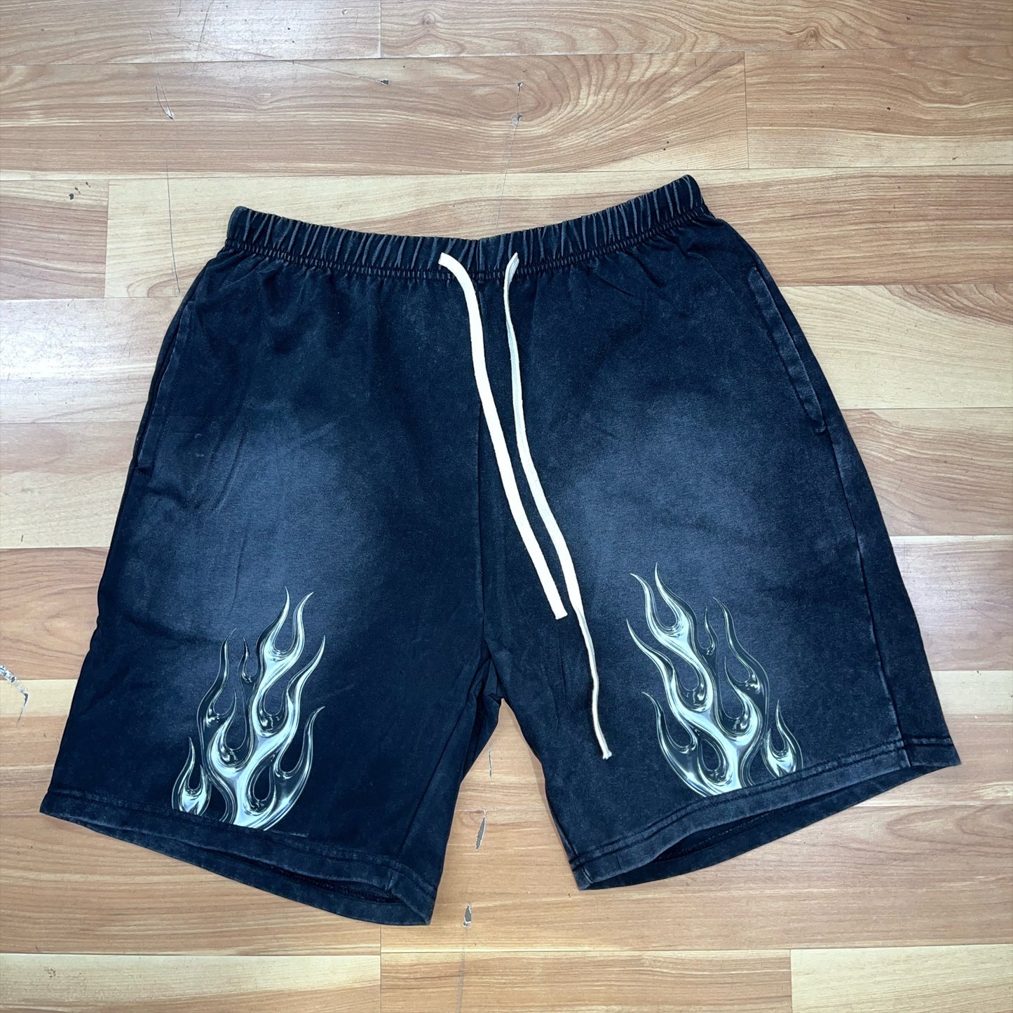 “Chrome Flame” Distressed Vtg Dye Short
